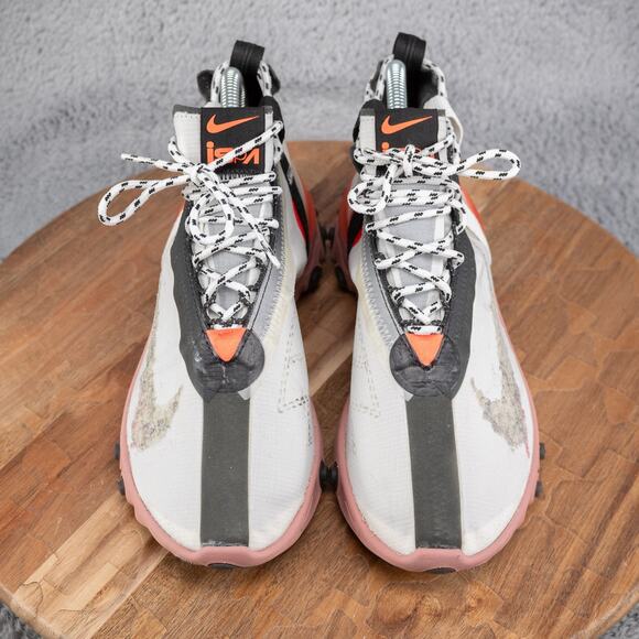 Nike React Runner Mid Wr Ispa Middle Cut Sneakers White Size 6.5 AT3143-100 EUC - Picture 2 of 10
